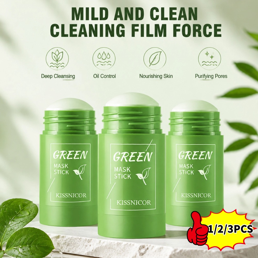 Green Tea Cleansing Clay Mask - 緑茶クレイスティックフェイスディープクレンジングマスク毛穴縮小ディープ黒ずみ除去フェイシャルクレンジング保湿マスク