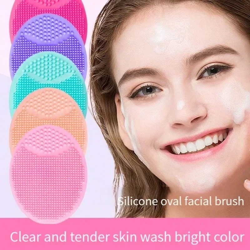 Silicone Face Scrubber Electric - 指グリップ付きシリコン洗顔ブラシ - 角質除去、マッサージ、毛穴の奥まで洗浄するための柔らかい毛のフェイススクラバー