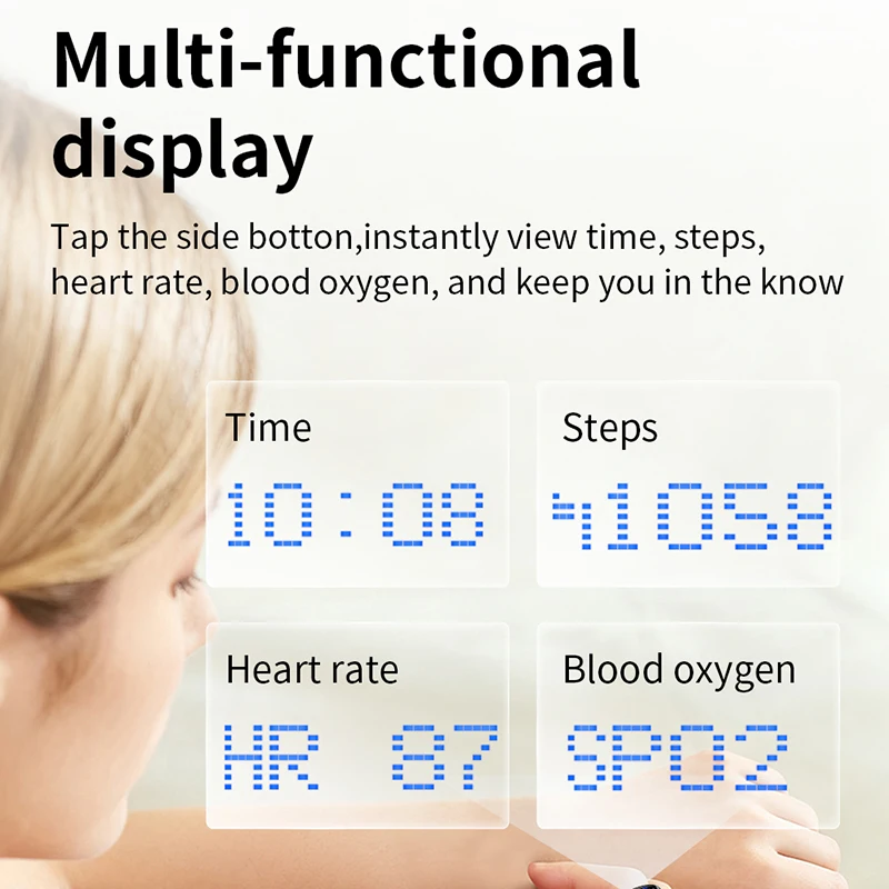 新型スマートリング ブルーLEDディスプレイ 健康モニタリン - Health Monitors のレビューと価格