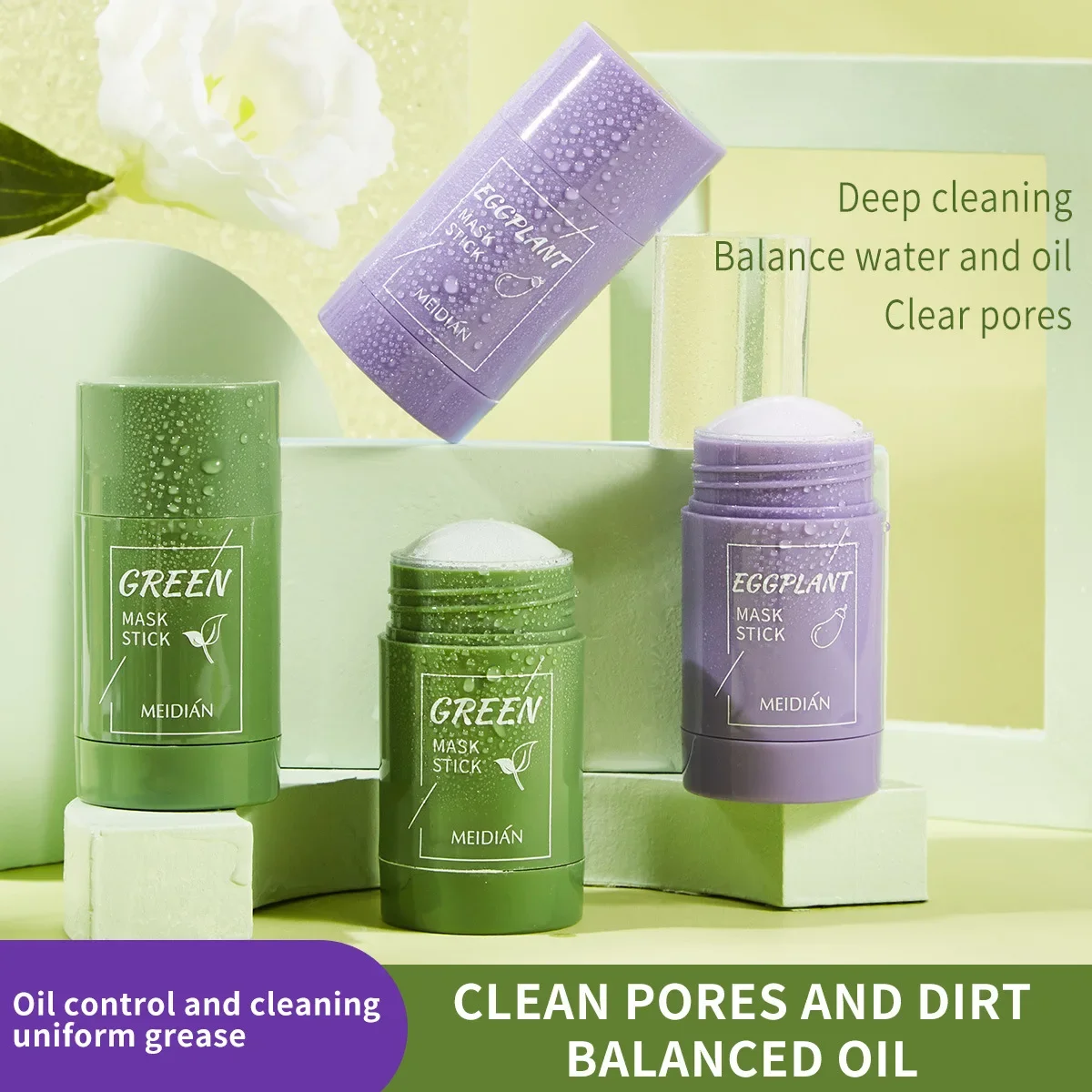 フェイシャルプロテクションマスク,グリーンティーマスク,ジェ - Green Tea Cleansing Clay Mask のレビューと価格