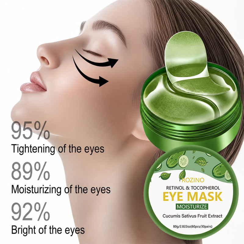 30組のグリーンレチノール＆トコフェロール配合、キュウリエキ - Collagen Under Eye Patches のレビューと価格