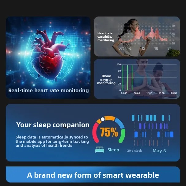 カラフルなアワビの貝殻スマートリングフィットネストラッカー心 - Health Monitors のレビューと価格