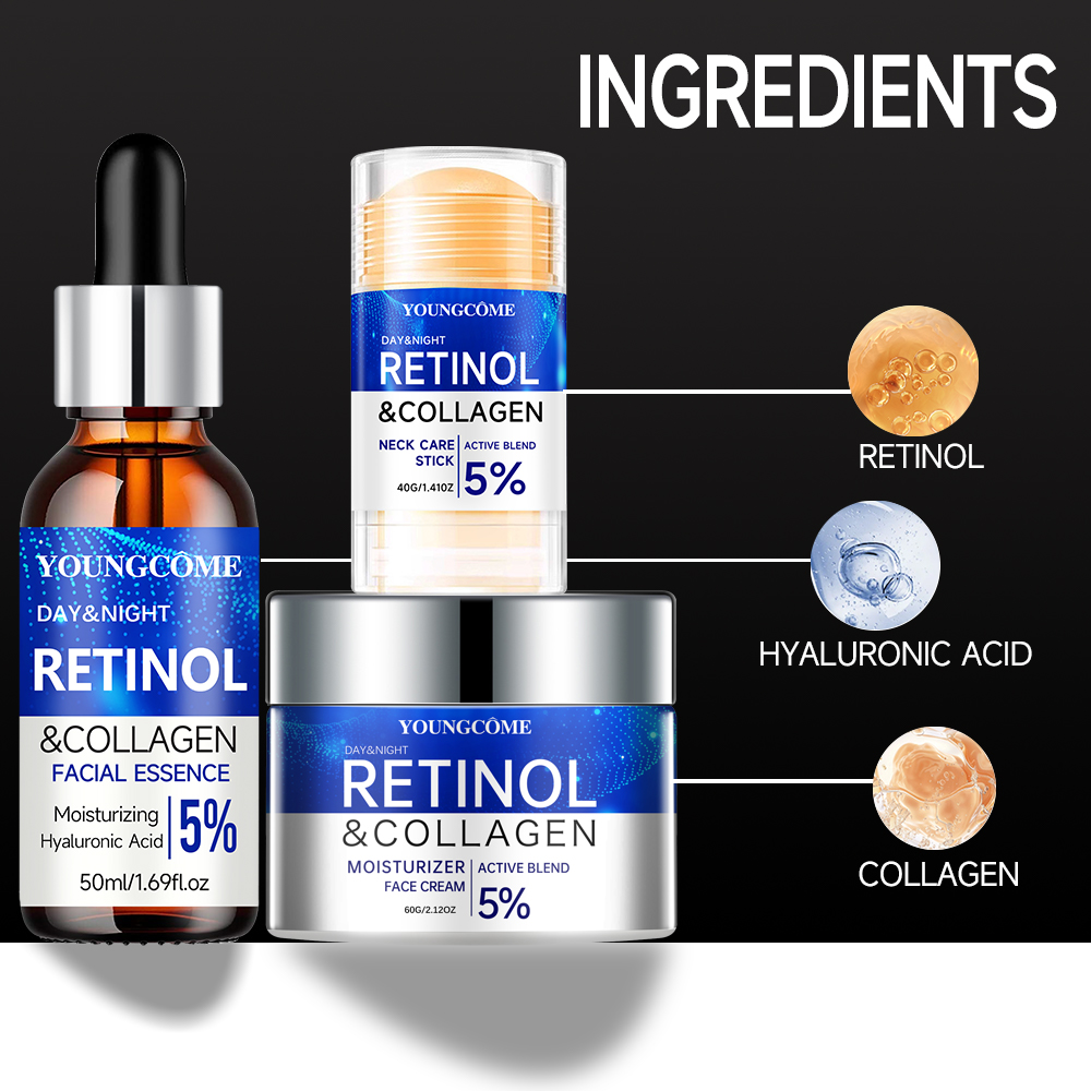 レチノールしわ除去フェイシャルセラムセットインスタントファー - Retinol Anti Wrinkle Cream のレビューと価格