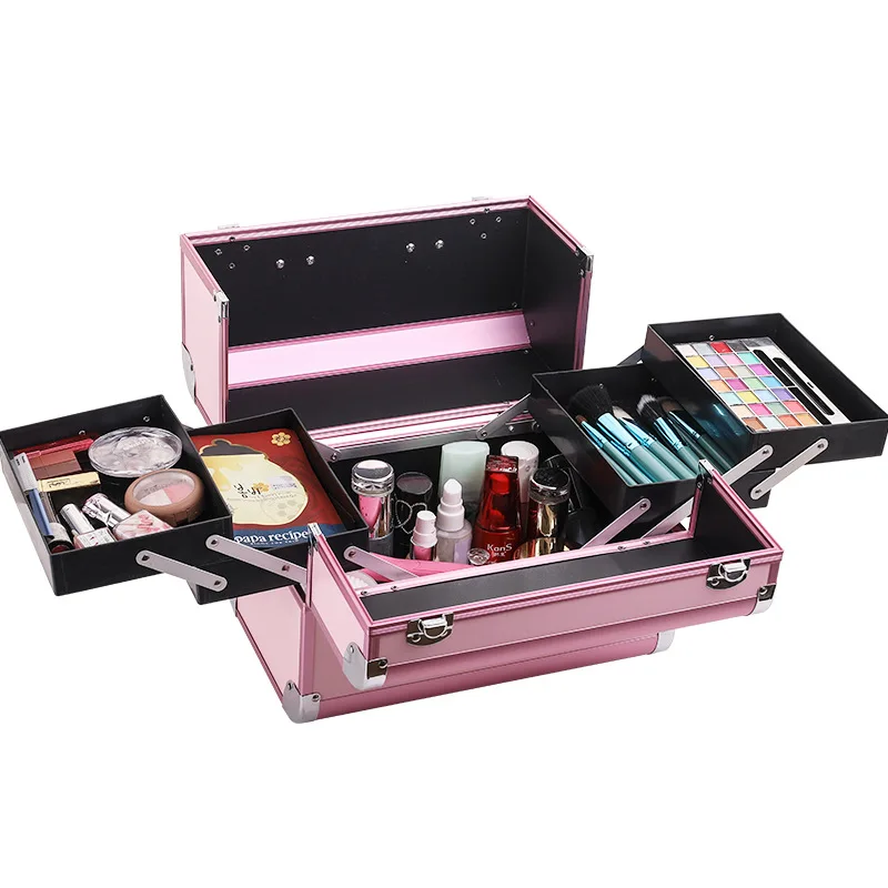 大容量の二重開閉式メイクケース。サロン用プロツールや旅行用の - Makeup のレビューと価格