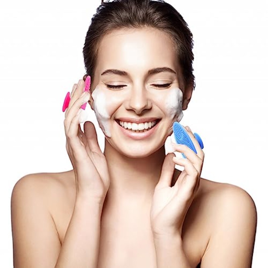 シリコン洗顔ブラシ - 4個セット 洗顔＆角質除去ブラシ、デ - Silicone Face Scrubber Electric のレビューと価格